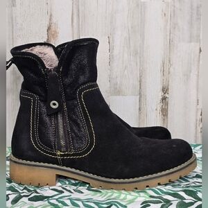 Eric Michael Black Suede Ankle Boots